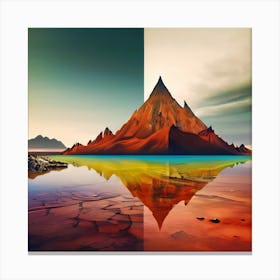 Abstract Mountain Landscape Canvas Print