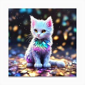 Cat With Sparkles Canvas Print