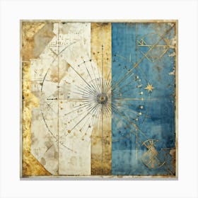 Faithful To The Golden Ratio Illustration Reminiscent Of Vintage Grunge Art Heaven Depicted With A (6) Canvas Print