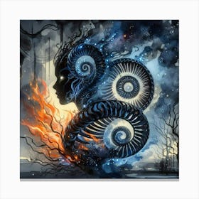 'Spiral Woman' Canvas Print