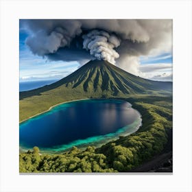 Volcano Lake Canvas Print