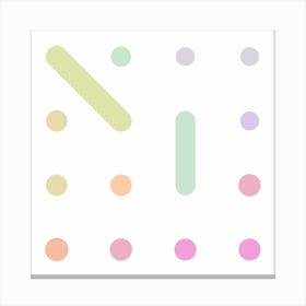 Dots And Levers 2 Square Canvas Print