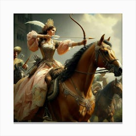 Woman On Horseback53 Canvas Print