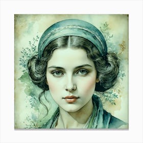 Portrait Of A Young Woman 10 Canvas Print