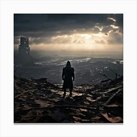 A Desolate Landscape Of Ruin Stretches As Far As The Eye Can Seeonce A Bustling City Now A Graveyard Canvas Print