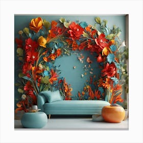 Floral Wall Art Canvas Print