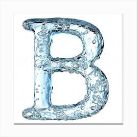 Water Letter B Canvas Print