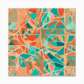 Abstract Pattern Art Inspired By The Dynamic Spirit Of Miami's Streets, Miami murals abstract art, 111 Canvas Print