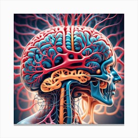 Human Brain And Nervous System 7 Canvas Print