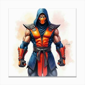 Mortal Kombat Ninja Fighter Concept Art (469) Canvas Print