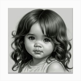 Portrait Of A Little Girl Canvas Print