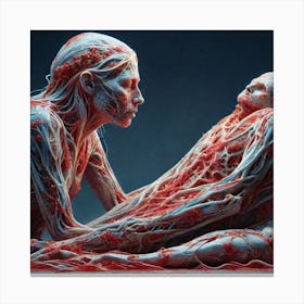 'Blood And Flesh' 3 Canvas Print