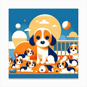 Beagles Canvas Print