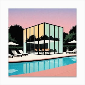 House By The Pool 6 Canvas Print