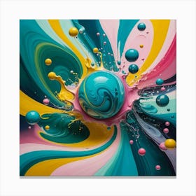 Abstract Of A Colorful Ball Canvas Print