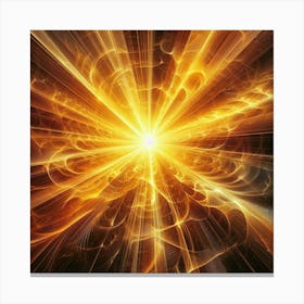 Golden Burst Canvas Print