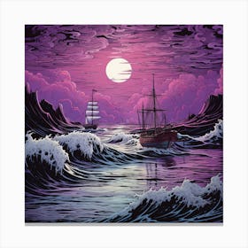 Ship At Sea Canvas Print