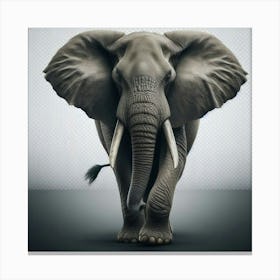 Elephant Walking Canvas Print