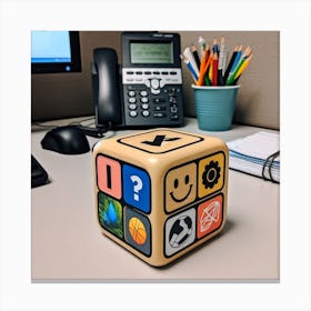 Office Cube Canvas Print