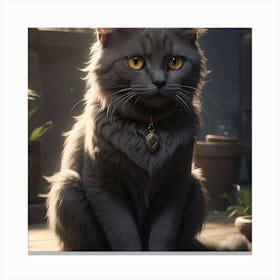 Cat From Frozen Canvas Print