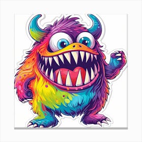 Monster Sticker 5 Canvas Print