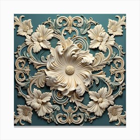 3d Floral Wall Art Canvas Print