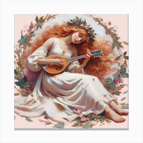 Girl with a mandolin1  Canvas Print