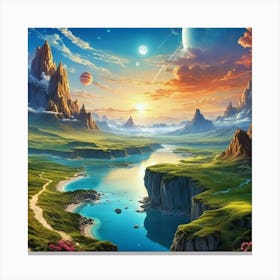 Landscape Painting 2 Canvas Print