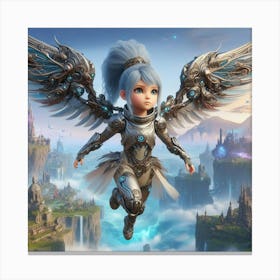 Angel Of The Sky 4 Canvas Print