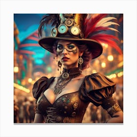 Steampunk Woman Canvas Print