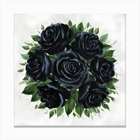 A Stunning Watercolor Painting Of Vibrant Black (8) (1) Canvas Print