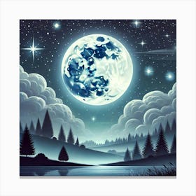 Full Moon In The Sky 25 Canvas Print