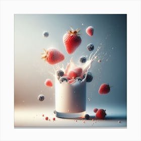 Splash Of Milk Canvas Print