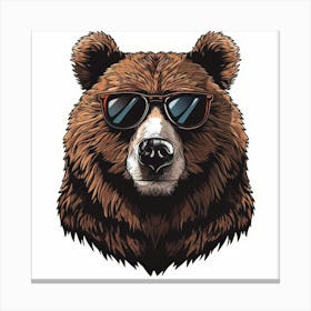 Bear In Sunglasses 3 Canvas Print