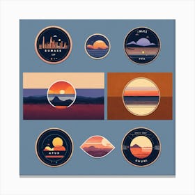 4 Badges Lo Fi Music With Minimalist Design (7) Canvas Print