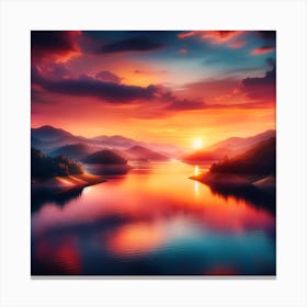 A Serene Lake Canvas Print
