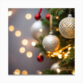 Christmas Tree With Ornaments 2 Canvas Print