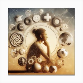 Woman Meditating Canvas Print