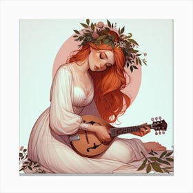 Girl with a mandolin Canvas Print