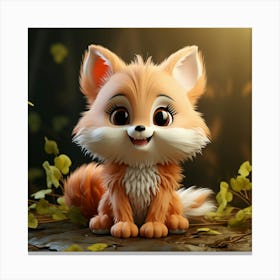 Cute Fox 15 Canvas Print