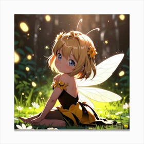 Cute Chibi Fairy Wall Art Decoration Canvas Print