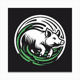 Pig Logo Canvas Print