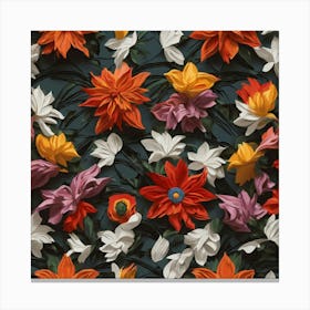 Paper Flowers Canvas Print