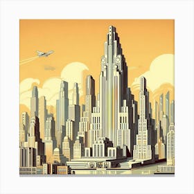 Futuristic Cityscape 45 Canvas Print