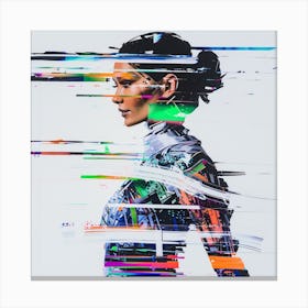 Woman In A Robot Suit Canvas Print