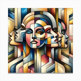 Abstract Of Faces Canvas Print