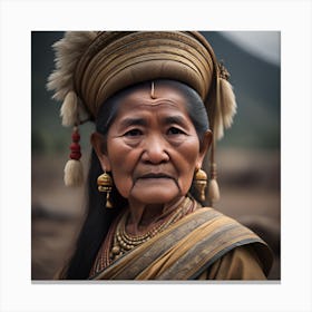 Tribal Lady of Himalayas Canvas Print