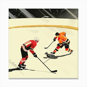 A Ice Hockey Match Minimal Illustration 1718700936 1 Canvas Print