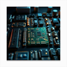 Electronic Circuit Board Canvas Print