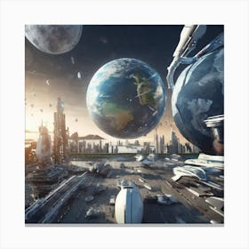 Futuristic City 47 Canvas Print